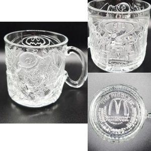 1995 McDonalds Batman Forever "The Riddler" Glass Mug - Excellent Condition
